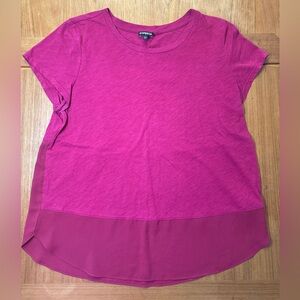 Express Magenta Short Sleeve Top